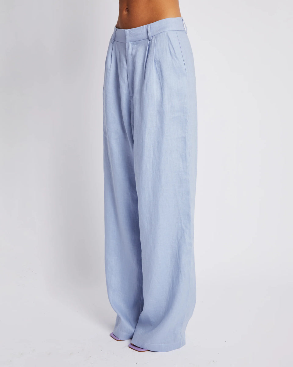 Pioggia Linen Trouser Sky Blue - LUXIMI – LUXMII