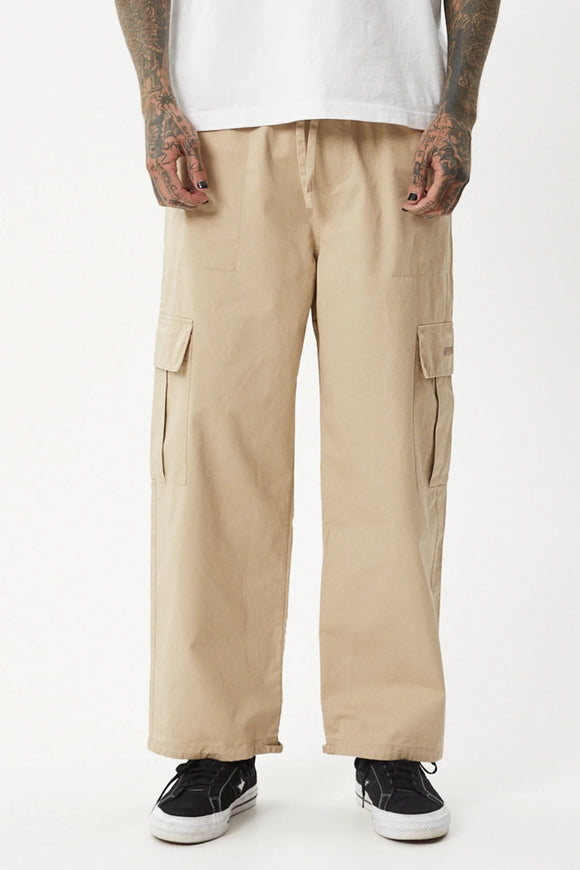 AFENDS Mens Atlas - Twill Cargo Pants - Taupe