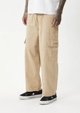 AFENDS Mens Atlas - Twill Cargo Pants - Taupe