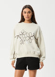 AFENDS Womens Tranquil Crew Neck Jumper - Moonbeam