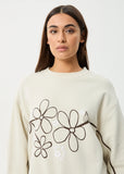 AFENDS Womens Tranquil Crew Neck Jumper - Moonbeam