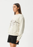 AFENDS Womens Tranquil Crew Neck Jumper - Moonbeam