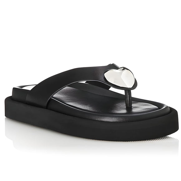 ALIAS MAE Womens Ana Leather Sandals - Black