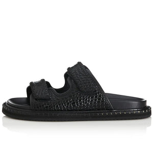 ALIAS MAE Womens Paros Leather Sandals - Black Croc, WOMENS SHOES, ALIAS MAE, Elwood 101