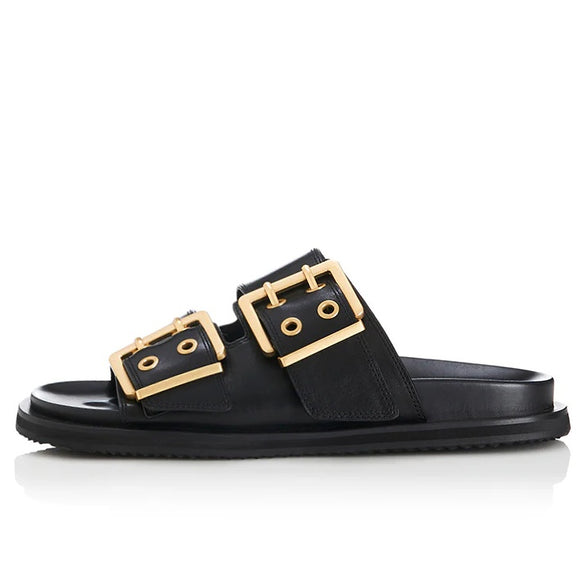 ALIAS MAE Womens Patterson Leather Sandals - Black Leather, WOMENS SHOES, ALIAS MAE, Elwood 101