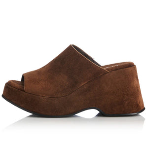 ALIAS MAE Womens Gloria Mules - Mocha Suede, WOMENS SHOES, ALIAS MAE, Elwood 101