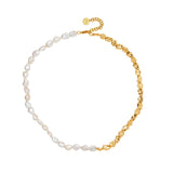 AMBER SCEATS Womens Moore Necklace Gold & Pearl