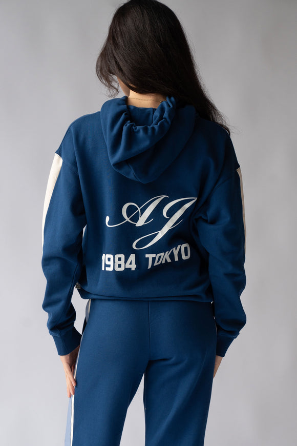 ARAMINTA JAMES Womens 1984 Hoodie - Midnight Blue, WOMENS HOODIES, ARAMINTA JAMES, Elwood 101