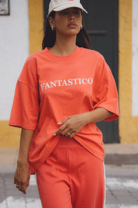 ARAMINTA JAMES Womens Fantastico Tee - Lobster Red