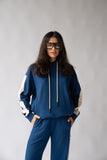 ARAMINTA JAMES Womens 1984 Hoodie - Midnight Blue, WOMENS HOODIES, ARAMINTA JAMES, Elwood 101