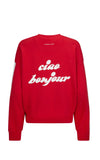 ARAMINTA JAMES Womens Ciao Bonjour Sweatshirt - Cherry