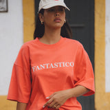 ARAMINTA JAMES Womens Fantastico Tee - Lobster Red