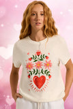 AUGUSTE THE LABEL Womens Fallen Hearts Classic Tee - Off White