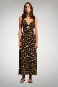 AUGUSTE THE LABEL Womens Iona Midi Dress - Black Eloise Ditsy Floral, WOMENS DRESSES, AUGUSTE THE LABEL, Elwood 101