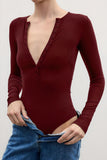 BAYSE BRAND Womens Lara Bodysuit - Wine