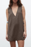 BAYSE BRAND Womens Skylar Dress - Chocolate