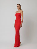 EFFIE KATS Womens Monroe Gown - Cherry Red, WOMENS DRESSES, EFFIE KATS, Elwood 101