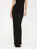 EFFIE KATS Womens Pillar Mesh Maxi Skirt - Black