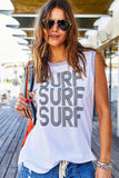 HAMMILL & CO Womens Surf Summer Tank - White/Black