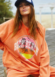 HAMMILL & CO Womens Vintage Back Beach Sweat - Faded Orange