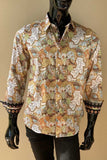 JOHN LENNON Mens Watford Long Sleeve Paisley Shirt - Mustard, MENS SHIRTS, JOHN LENNON, Elwood 101