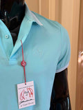 JOHN LENNON Mens Liam Polo Shirt - Turquoise