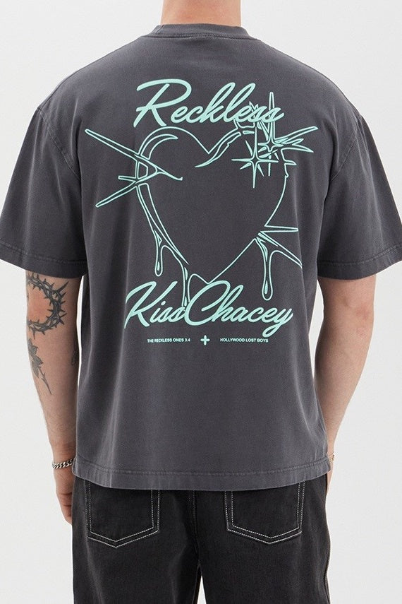 KISS CHACEY Mens Sartell Street Tee Shirt - Pigment Asphalt