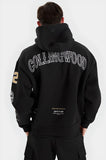 NENA & PASADENA  AFL Mens Collingwood Magpies Box Fit Hoodie - Jet Black