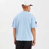 NENA & PASADENA Mens Members Loopback Street Tee Shirt - Placid Blue