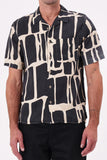 NEUW Mens Curtis Short Sleeve Linen Shirt Arizona - Black, MENS SHIRTS, NEUW, Elwood 101