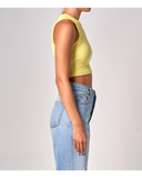 NEUW Womens Jonesy Crop Singlet - Bitter Lemon, WOMENS TEES & TANKS, NEUW, Elwood 101