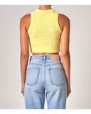 NEUW Womens Jonesy Crop Singlet - Bitter Lemon, WOMENS TEES & TANKS, NEUW, Elwood 101