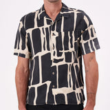 NEUW Mens Curtis Short Sleeve Linen Shirt Arizona - Black, MENS SHIRTS, NEUW, Elwood 101