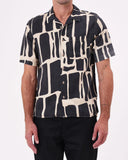 NEUW Mens Curtis Short Sleeve Linen Shirt Arizona - Black, MENS SHIRTS, NEUW, Elwood 101