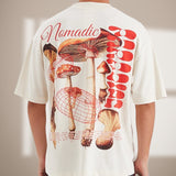 NOMADIC PARADISE Mens Trip Street Tee Shirt - Unbleached