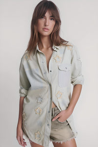 ONE TEASPOON Womens Everyday Denim Shirt - Sundae Star