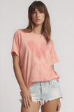 ONE TEASPOON Womens Love Sweat Tie Dye Boyfriend Tee - Pale Pink