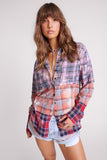 ONE TEASPOON Womens Distressed Mixed Flannel Shirt - Multi, WOMENS TOPS & SHIRTS, OneTeaspoon, Elwood 101