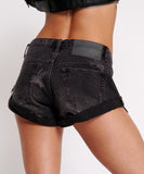 ONE TEASPOON Womens The Bower Bandits Low Waist Denim Short Black, WOMENS SHORTS, OneTeaspoon, Elwood 101