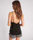 ONE TEASPOON Womens Black Lace Cami Top - Black