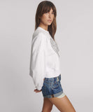 ONE TEASPOON Womens Studded Heart Cropped Sweater - White, WOMENS KNITS & SWEATERS, OneTeaspoon, Elwood 101