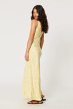 ROLLAS Womens Eliza Jacquard Maxi Dress - Limoncello