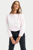 ROLLAS Womens Split Logo Sweater - Pink