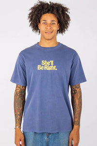 SKWOSH CLUB Mens She'll Be Right Regular Tee - Navy