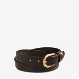 STATUS ANXIETY Womens Over And Over Leather Belt - Choc/ Gold, WOMENS BELTS, STATUS ANXIETY, Elwood 101