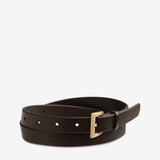 STATUS ANXIETY Womens Part Of Me Leather Belt - Choc/ Gold, WOMENS BELTS, STATUS ANXIETY, Elwood 101