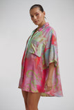 SUMMI SUMMI Womens Big Shirt - Dragon Blaze