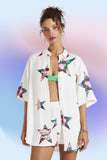 SUMMI SUMMI Womens Big Shirt Linen - Star X Lovers