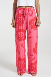 SUMMI SUMMI Womens Elastic Waist Pants - A Rose By Any Other Name