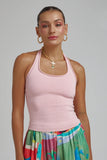 SUMMI SUMMI Womens Knit Halter Top - Blush